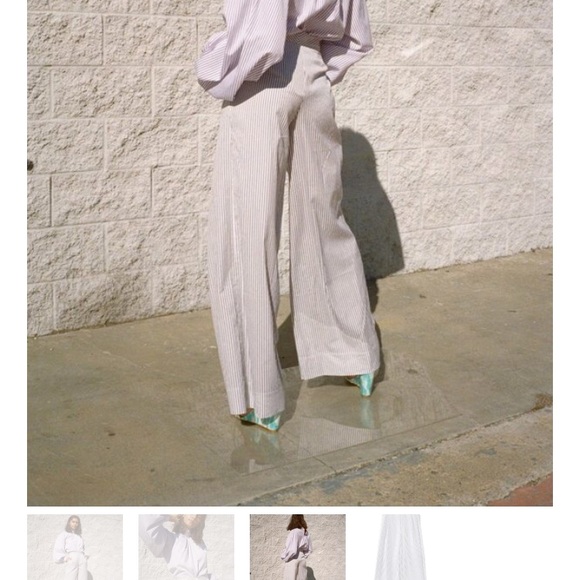 NWT Thierry Colson Striped LouLou Pant Charcoal - Picture 3 of 7